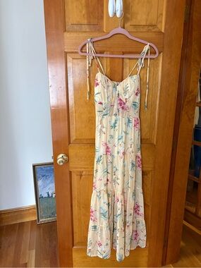 RARE Stone Flower Yellow Sleeveless Dress